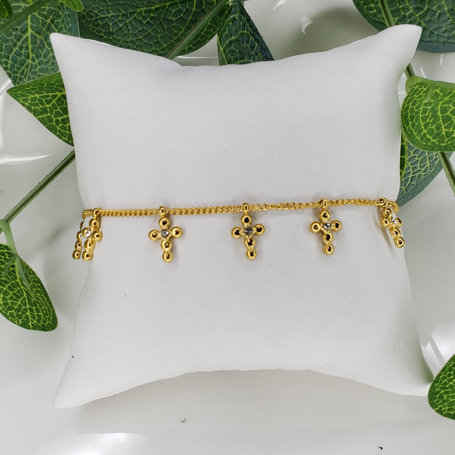 TOBILLERAS DIJES COLGANTES CORAZON, ESTRELLA CRUZ ACERO INOXIDABLE