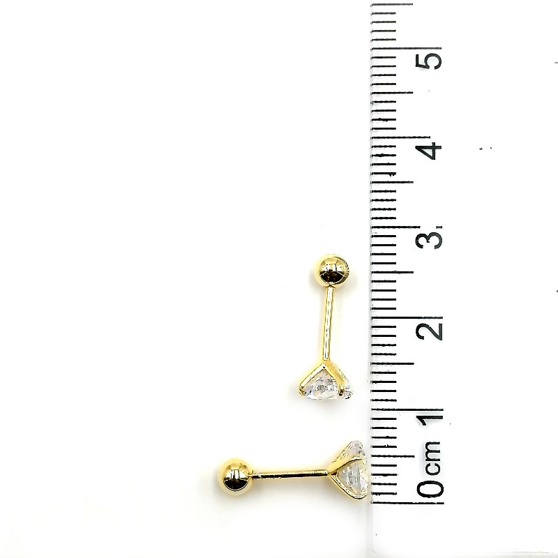 ZARCILLOS DE CIRCÓN REDONDO 6MM