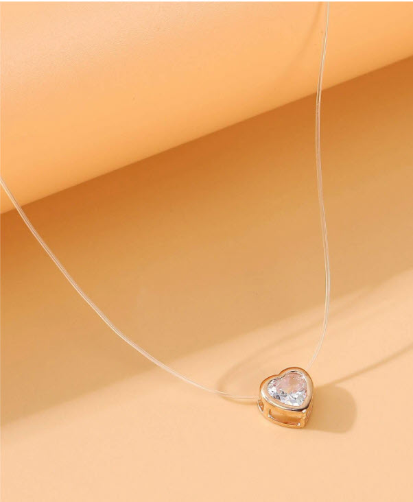 Collar con diamante de imitación