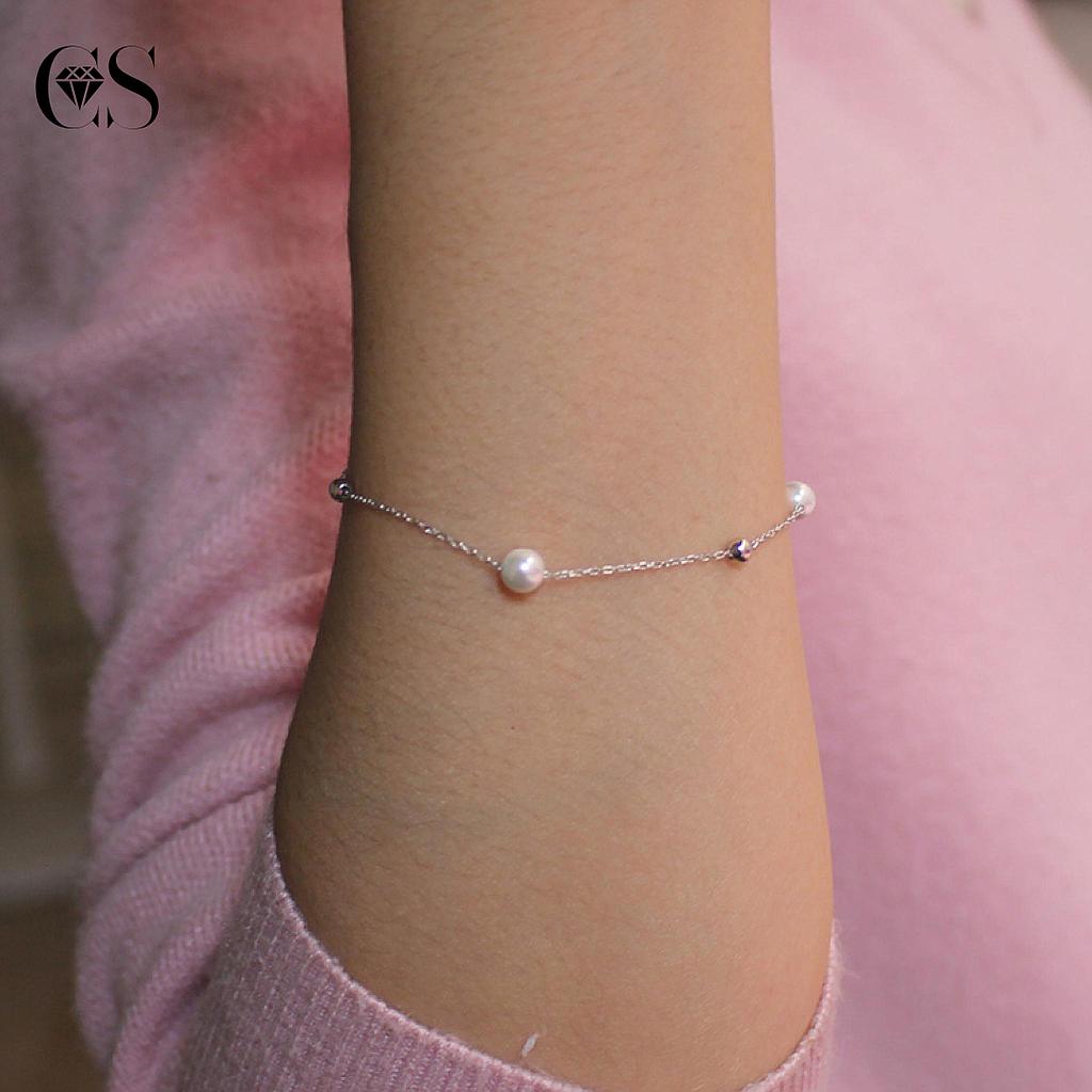 Pulsera de cuentas de perlas para mujer.
