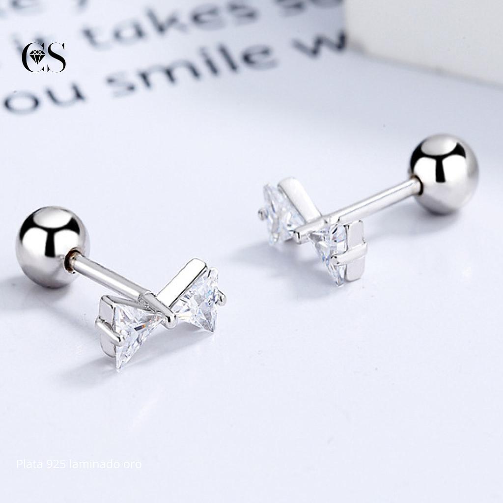 Piercing lazo de circonio/plata 925