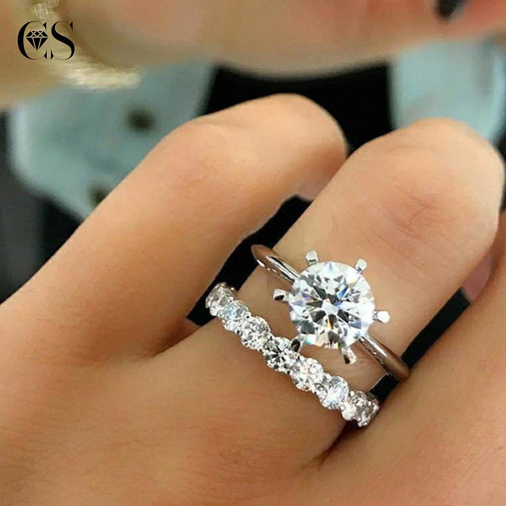 Anillos de compromiso c/circonia laminado de plata 925