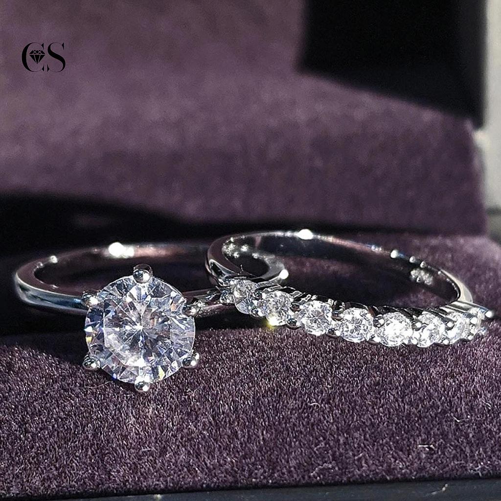 Anillo de matrimonio/compromiso plata 925/circonio