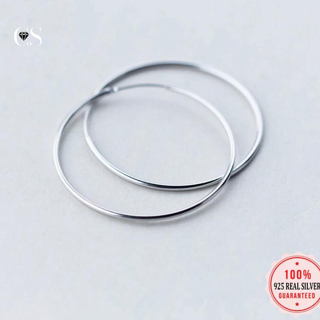 Argollas de plata 925/ 50mm