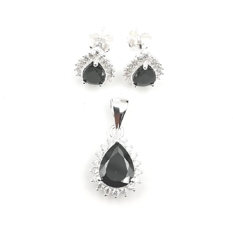 JUEGO DE CIRCONES CON DISEÑO DE GOTA, CONJUNTO