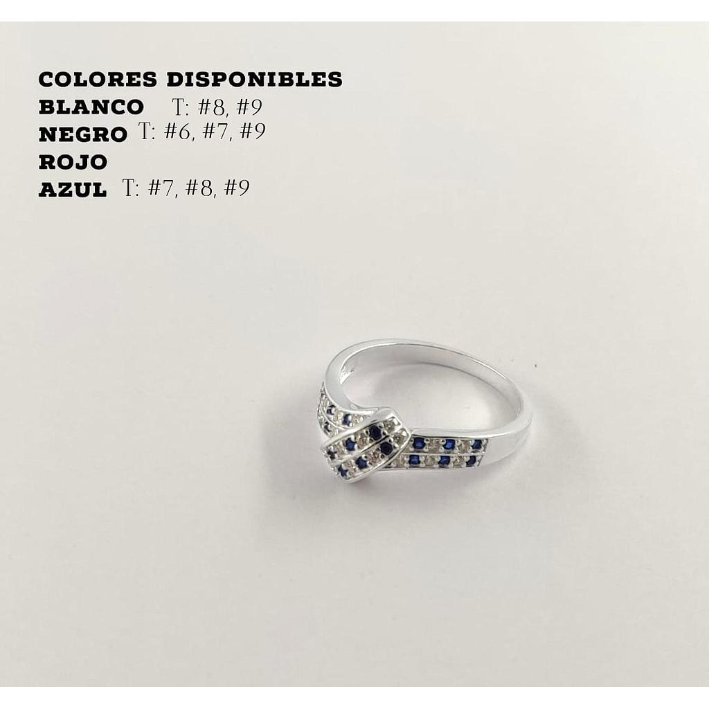 ANILLO CIRCONIO VARIEDAD COLOR PLATA 925