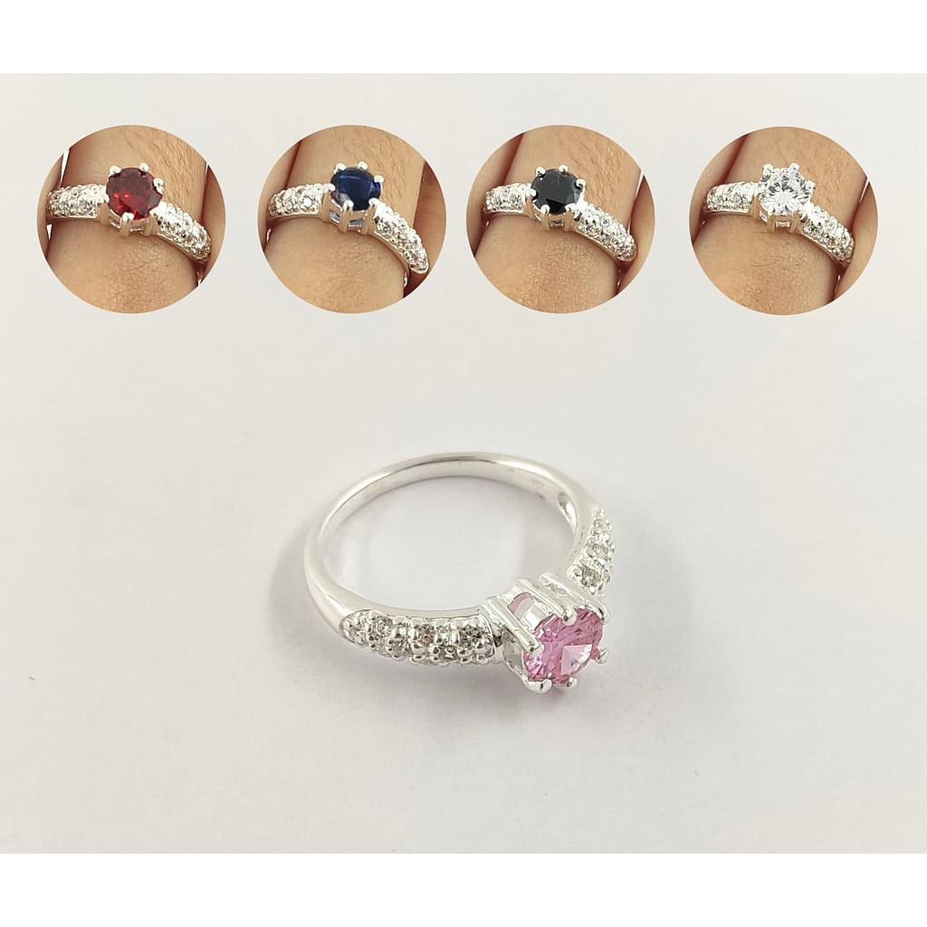 ANILLO CIRCONIO DOS COLORES CIRCONIO PLATA 925