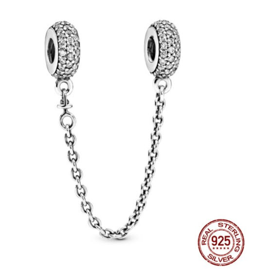 CHARMS CADENA DE SEGURIDAD CON CIRCONIO/PLATA 925