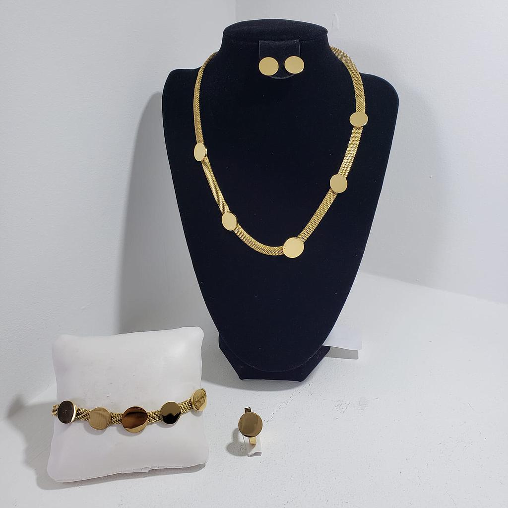 CONJUNTO GOLD CIRCULO/ACERO