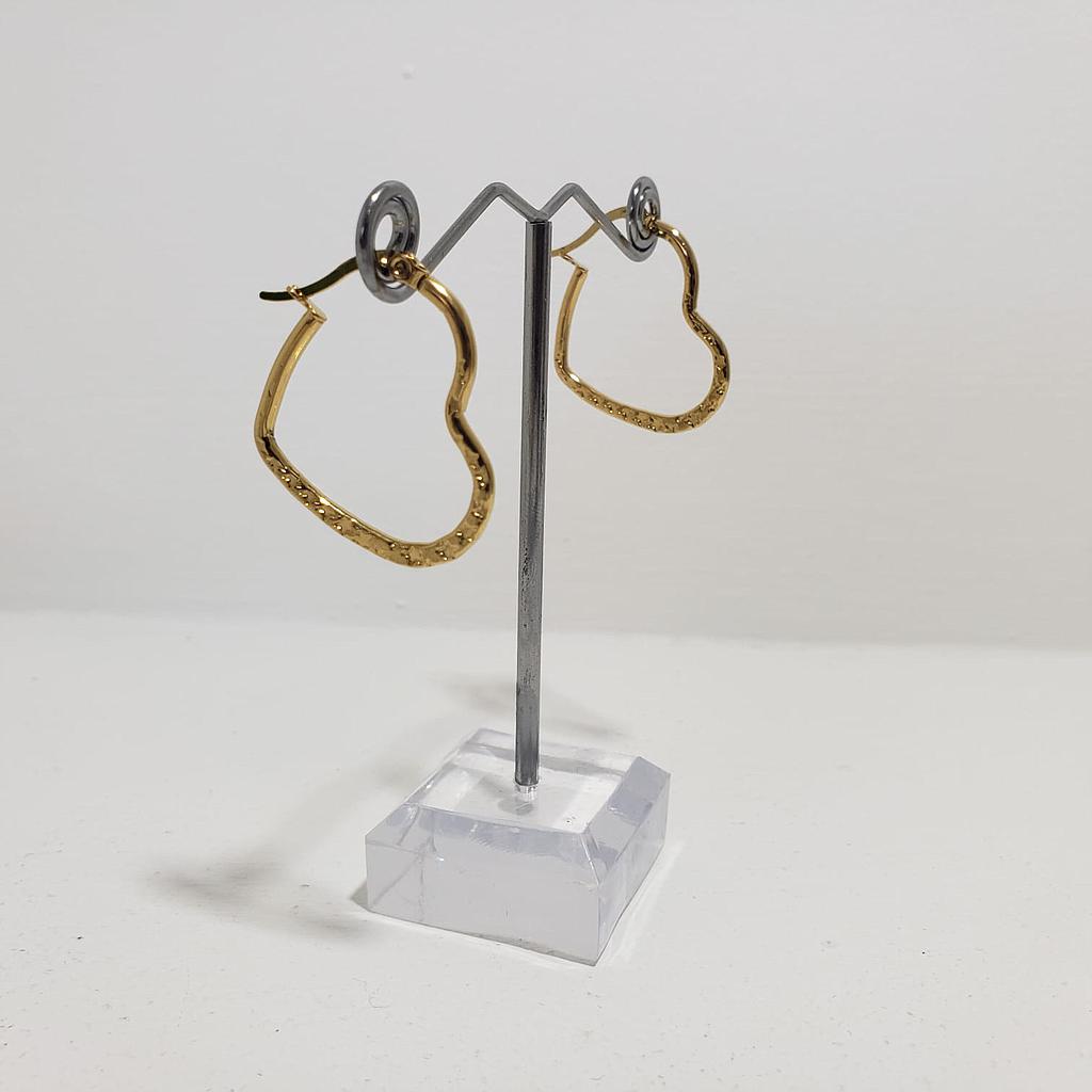 ARGOLLAS CORAZÓN GOLD TROQUELADAS PEQUEÑAS/ACERO