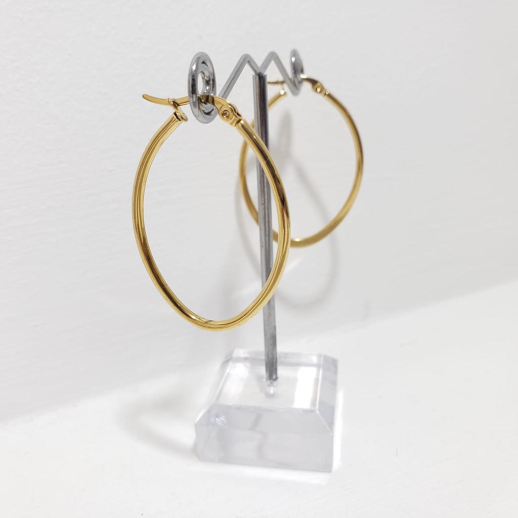 ARGOLLAS OVALADAS GOLD PEQUEÑAS
