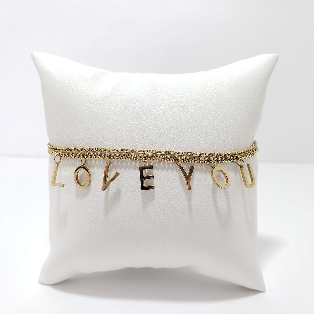 PULSERA DOBLE LOVEYOU /ACERO INOXIDABLE