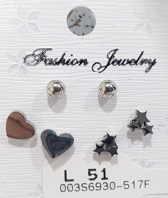 SET ARITOS CORAZON Y TRIPLE ESTRELLA