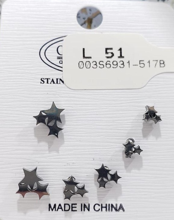 SET DE ARITOS ESTRELLITAS