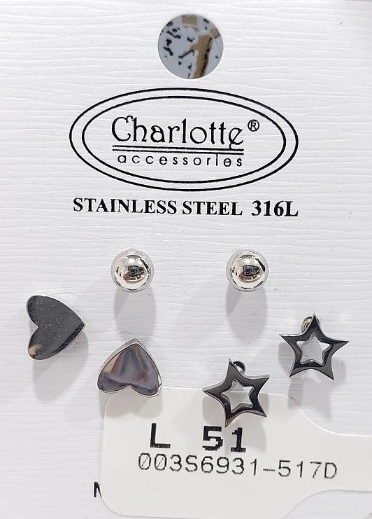 SET DE ARITOS ESTRELLA Y CORAZON