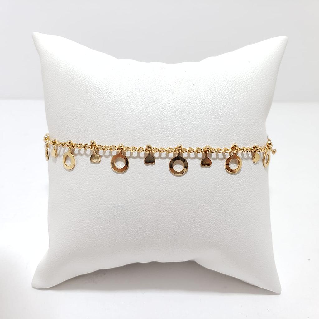 TOBILLERAS CORAZONES PEQUEÑOS/ENCHAPE