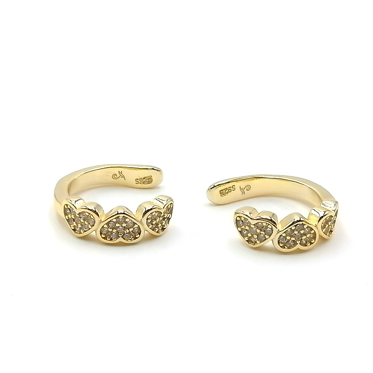 CLIPS DE OREJA DE CORAZONES, ZARCILLOS, ARETES, CORAZONES, EAR CUFF, EAR CLIPS