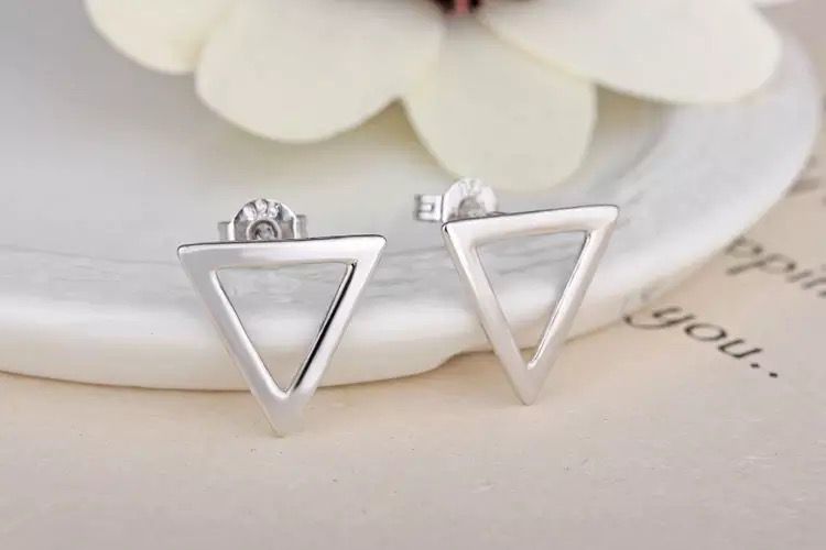 ARETES CIRCULO/TRIANGULO/PLATA 925