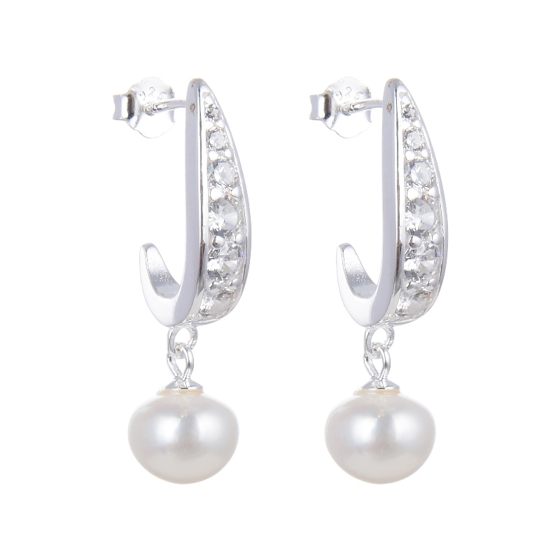 ZARCILLOS DE PERLA CULTIVADA ARETES, PENDIENTES, CIERRE TOPITO