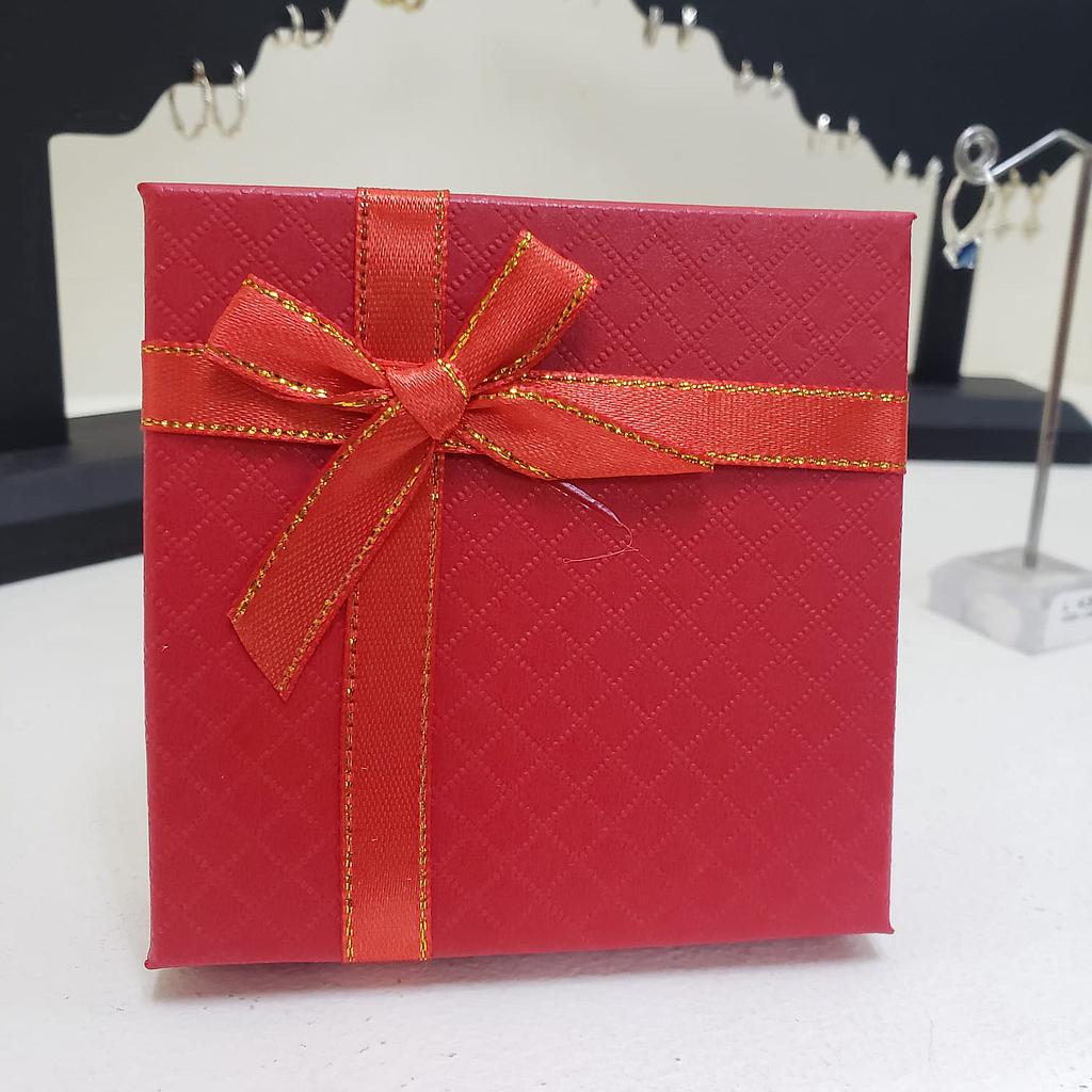 CAJA DE JOYERIA MEDIANA ROJO/BLANCO