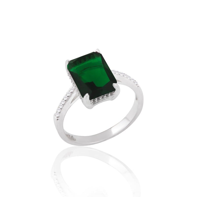 ANILLO RECTANGULAR ESMERALDA