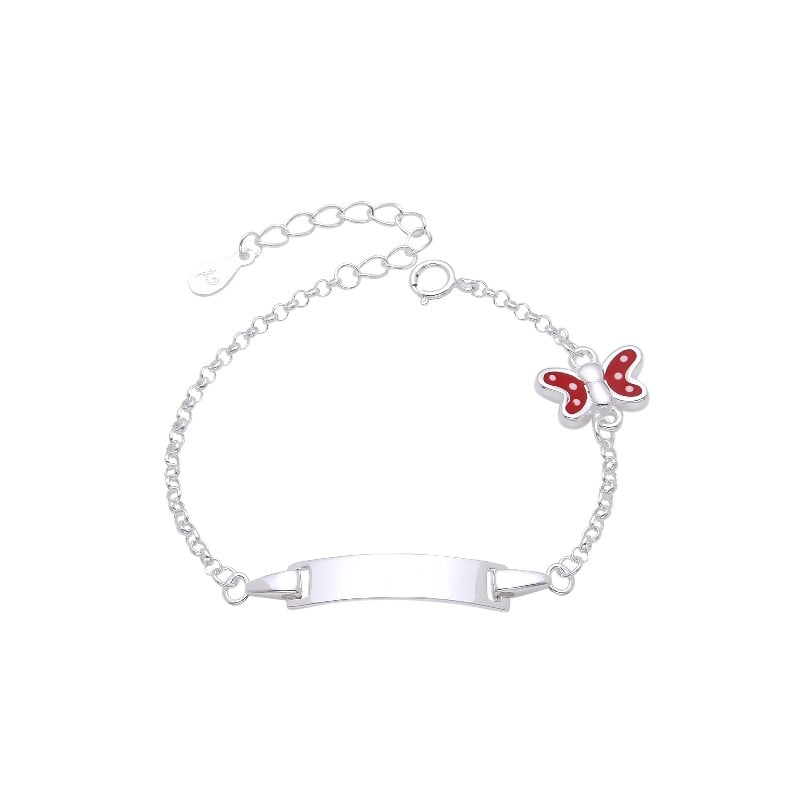 ESCLAVA DE CADENA ROLO CON DIJE DE MARIPOSAS Y SALTALEONE LISO