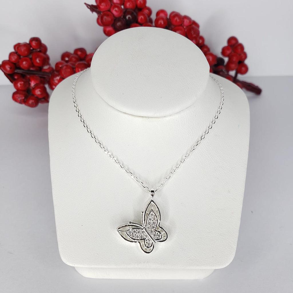 GARGANTILLA DE MARIPOSA PLATA 925