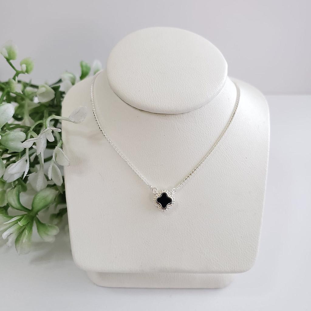 GARGANTILL VAN CLEEF NEGRO PLATA 925 1 DIJE