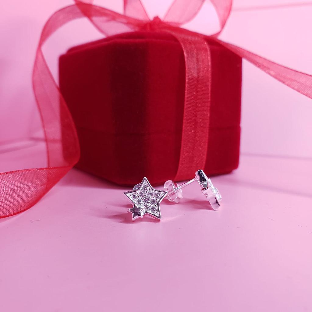 ARETES ESTRELLA PLATA 925