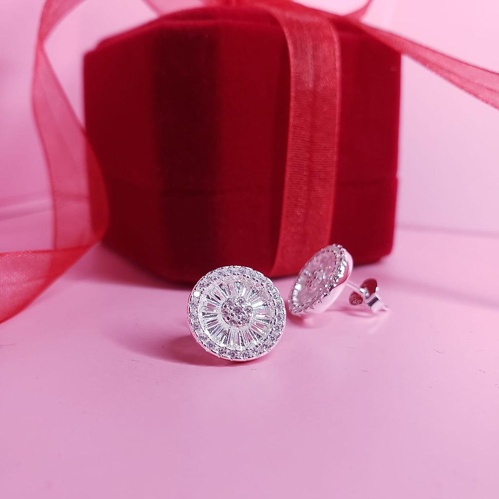 ARETES EN ESPIRAL DE CIRCONIO PLATA 925