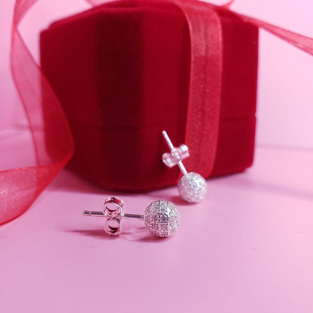 ARETES BORLAS EN PLATA 925