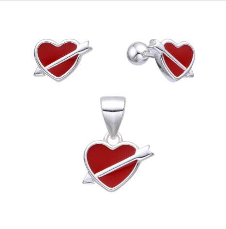 JUEGO DE CORAZÓN FLECHADO. SET, CONJUNTO