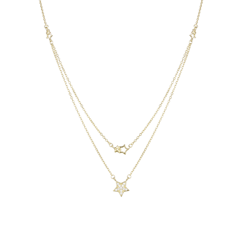 GARGANTILLA MULTIHILO DE ESTRELLAS. COLLAR