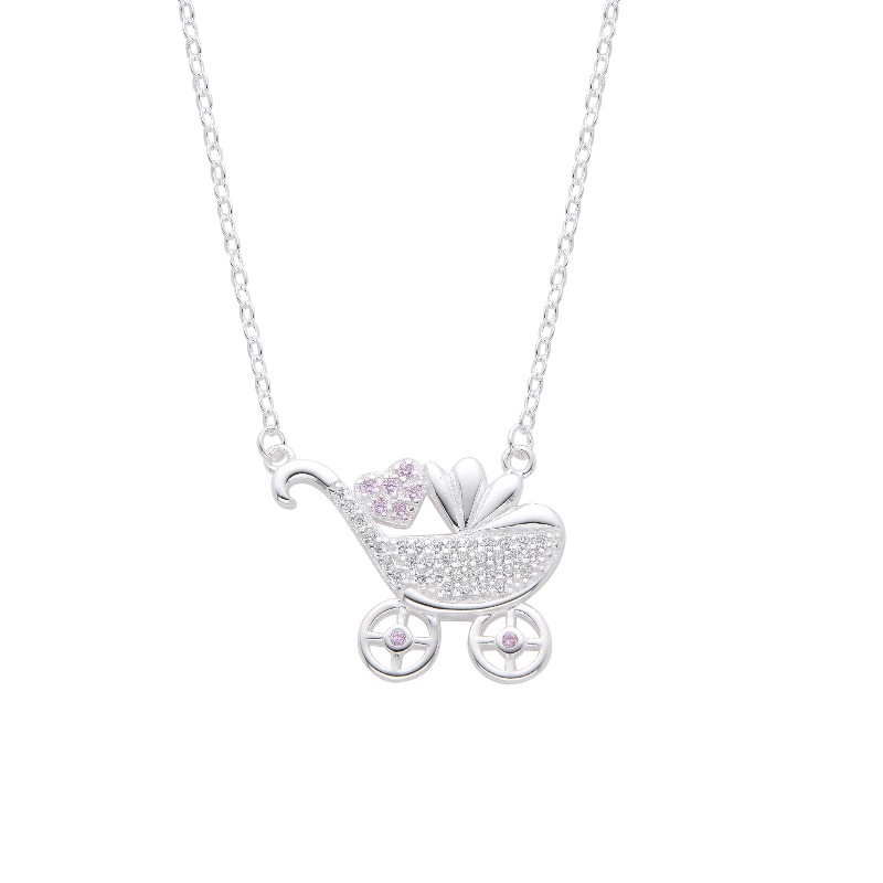 GARGANTILLA DE COCHECITO DE BEBÉ Y CORAZÓN