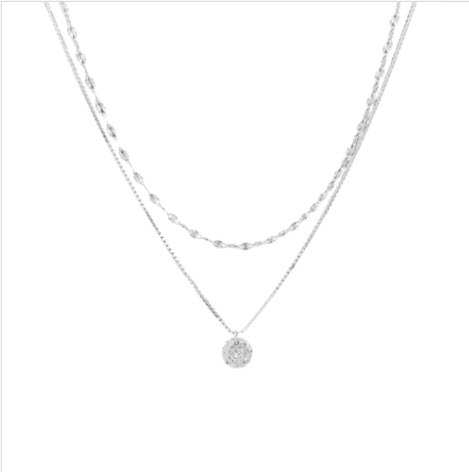 GARGANTILLA MULTIHILO CON CADENA VENECIANA Y GUCCI CON DIJE DE PUNTOS DE LUZ