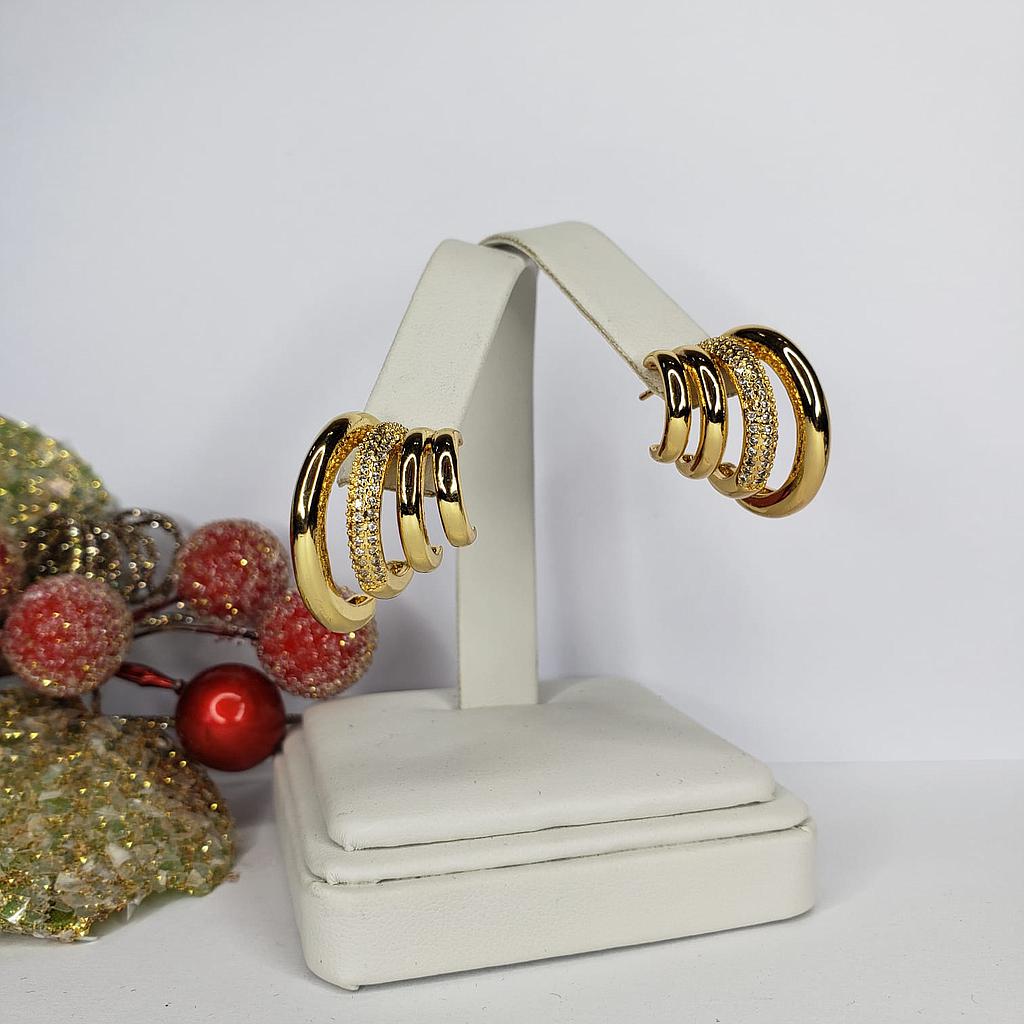 ARETES GOLD TREPADOR ORO LAMINADO