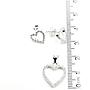 JUEGO DE CORAZÓN CON CIRCONES . SET , CONJUNTO .2.9 GRMS
